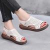 Fashion GKTINOO Women's Sandals Genuine Leather Platform Sandal 2025 Summer Thick Sole High Heels Ladies Sandal Summer Shoes For Women