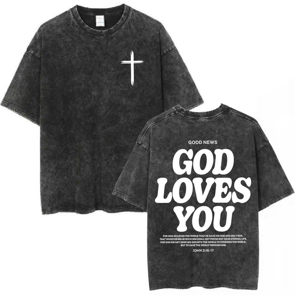 

Believe Cross Jesus Christian Faith Over Fear Bible Verse Vintage Washed Tshirts Men Fashion Oversized T Shirts Cotton Tshirt S