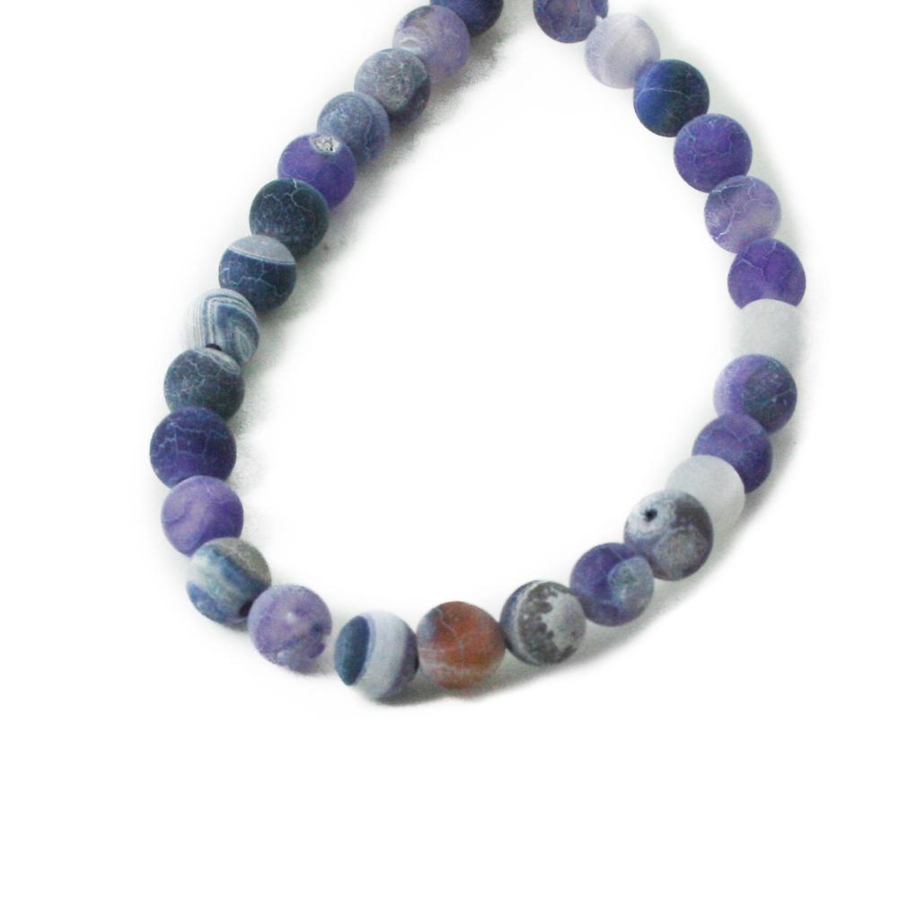 Natural Stone Frost Crab Colorful Carnelian Round Loose Beads 6 8 10 12 14MM For Jewelry Making