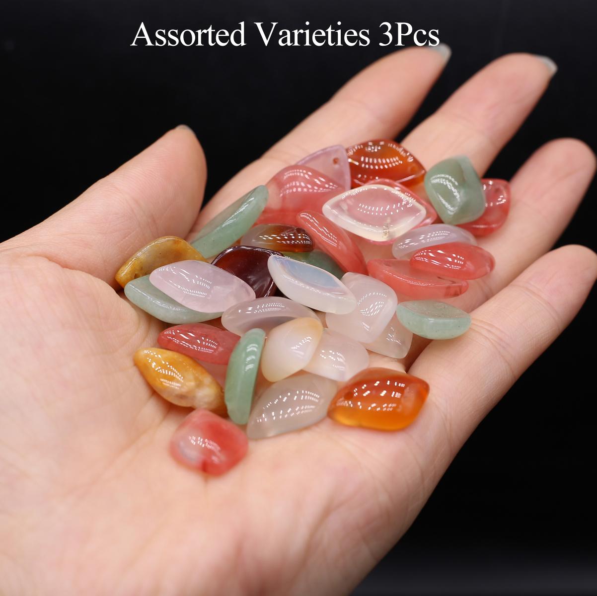 

Мини-подвеска из натурального камня в форме листа с отверстием, винтажные хрустальные камни для исцеления Рейки, амулеты для раскрытия творческих способностей в изготовлении ювелирных изделий - поделки своими руками 18×13 мм 3Pcs/18×13mm разноцветный