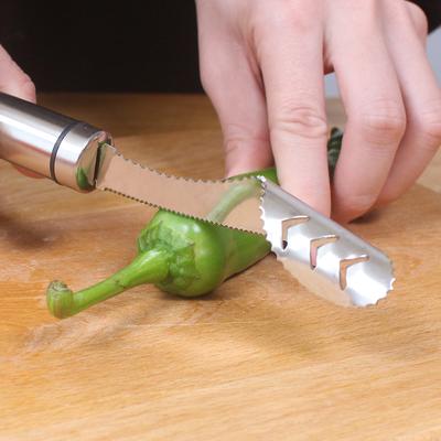 304 Stainless Steel Cored and Seeded Knife Is Suitable for Cutting Peppers Tomatoes Bitter Gourd and Melon Cores Kitchen Gadgets