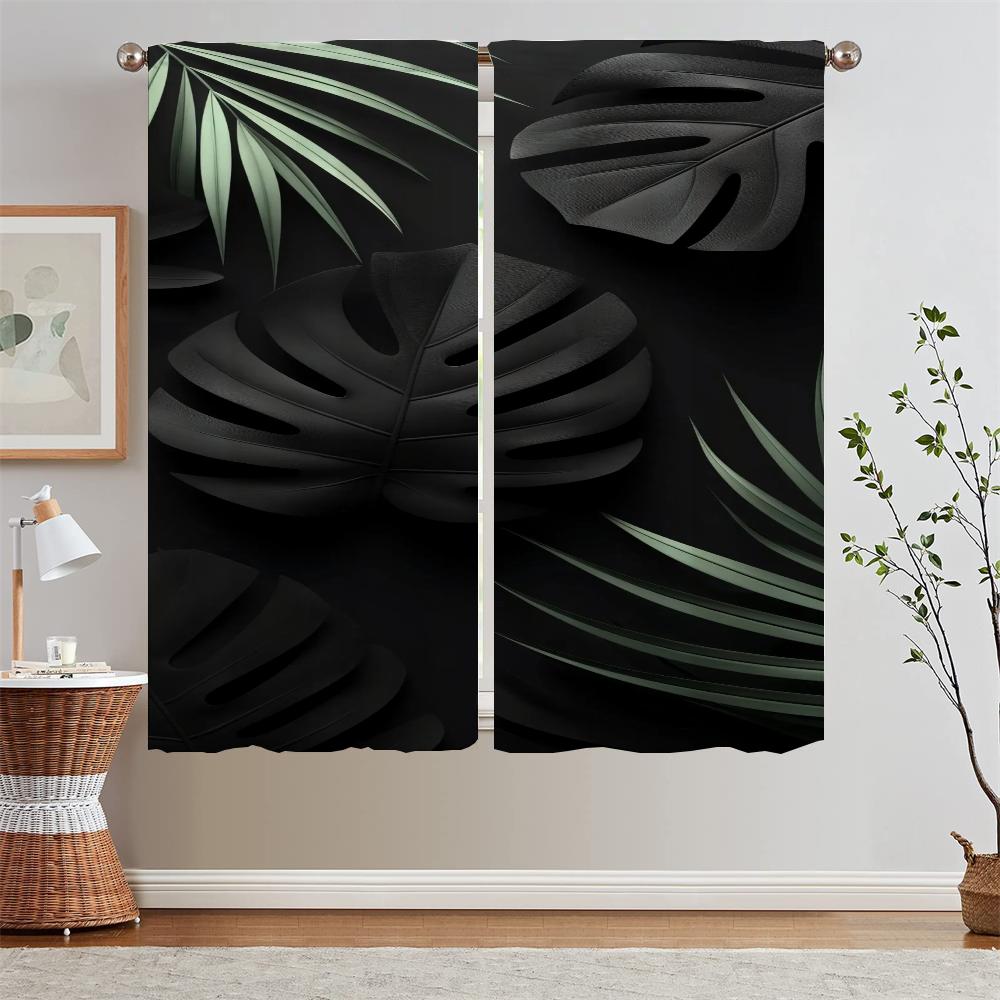 

Dark Series Curtains Living Room Decoration Ready Curtains Cheap Things With Free Shipping for Home Cover Curtain Tiebacks Curls W50xH70cmx2pcs-CL