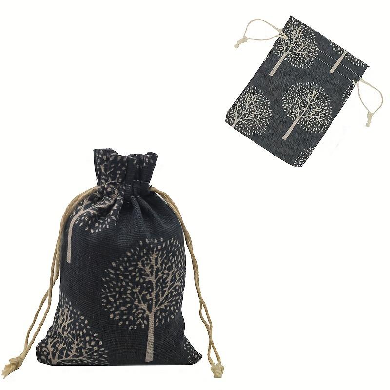 1 Set/20 Pcs Charming Gray Tree of Life Bundle Mouth Drawstring Bags - Enchanting Decoration for Party & Birthday Celebrations, Great for Weddings