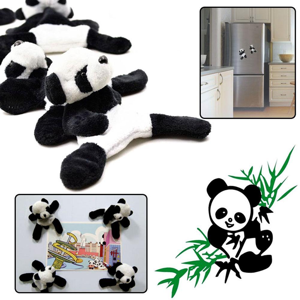 Magnet Refrigerator Sticker Soft Plush Panda Fridge Festival Gifts Tourism Souvenir Fridge Magnet Home Decor Greek Plush Toy