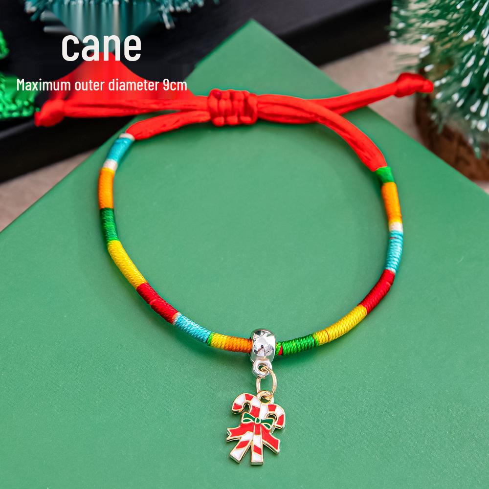 Adjustable Colorful Christmas Bracelet for Kids - Cute, Woven Holiday Gift