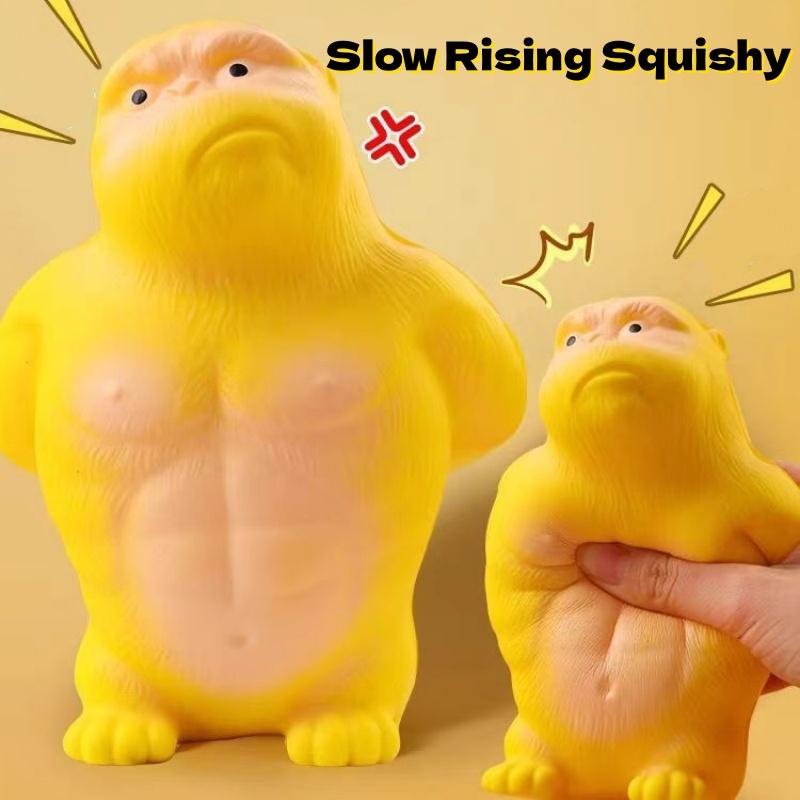 Squishies Gorilla PU Slow Rising Soft Decompression Doll Toy Animal High-Elastic Stretchable Kawaii Squeeze Toys for Kids Adult