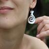 Vintage Hollow Spiral Symbol Cat Earrings for Women Gothic Simple Animal Dangle Earring Wedding Birthday Gift Statement Jewelry
