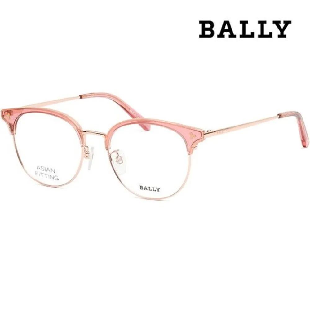 [Bally] Eyeglass Frames BY5049D 074 Transparent Round Half-rimmed Frames