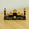 Handmade Wood Acrylic Castle Ornament For Tabletop Windowsill Bookshelf Display Middle Eastern Festival Celebration