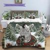Vintage Framed Animals Pattern Bedding Quilt Set  Home Decoration  Gift (1 * duvet cover + 2 * pillowcase  without core)