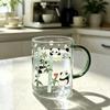 Panda Handle High Borosilicate Glass Cup for Office and Tea Brewing