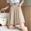 Women's Loose High Waist Wide Leg Shorts - Summer 2026 Korean Style Mid-Length Five-Point Pants