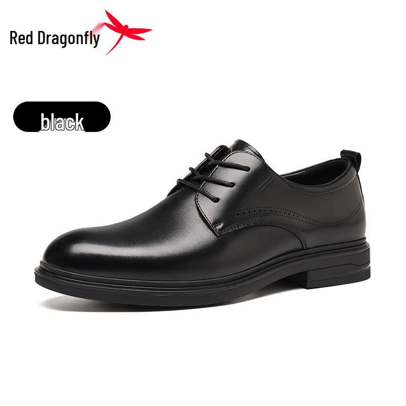 Red Dragonfly Men s 2025 Leather Derby Shoes - Genuine Leather Formal Business Suit Shoes 40