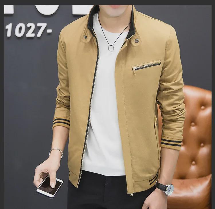 Herren Trendige Frühling Mid-Length Baumwolljacke - Leichter Casual Windbreaker