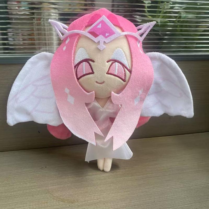Schattige Cookie Run Kingdom Roze Choco Fee Pluche Pop Zacht Gevuld Anime Personage Speelgoed Met Vleugels Kawaii Spel Figuur Hanger Cadeau 20cm