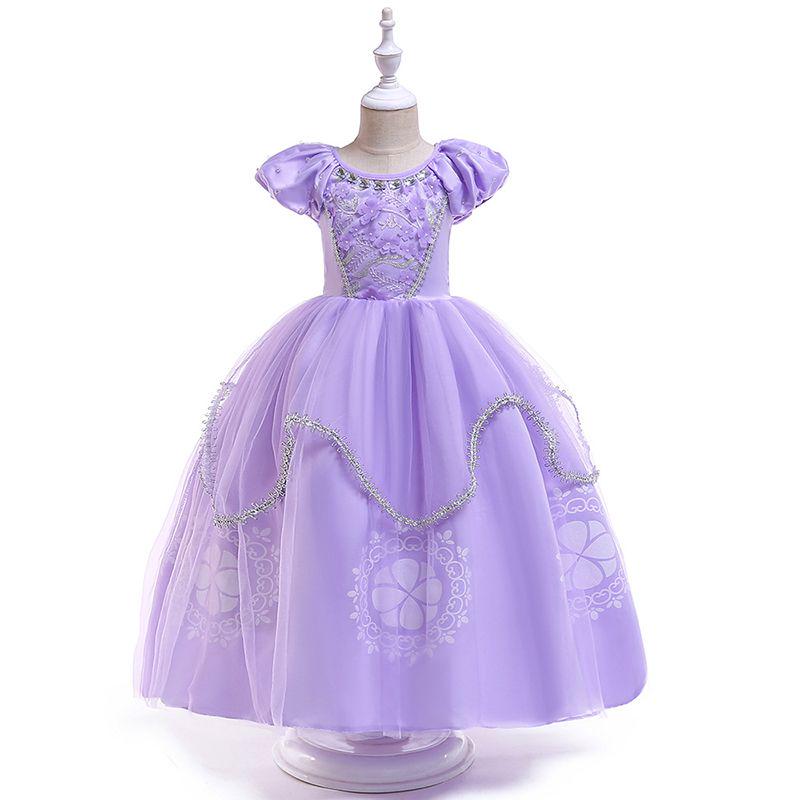 Sofia Princess Girls Dress Cartoon Costume Cosplay Party Fancy Dress Gift Ideal