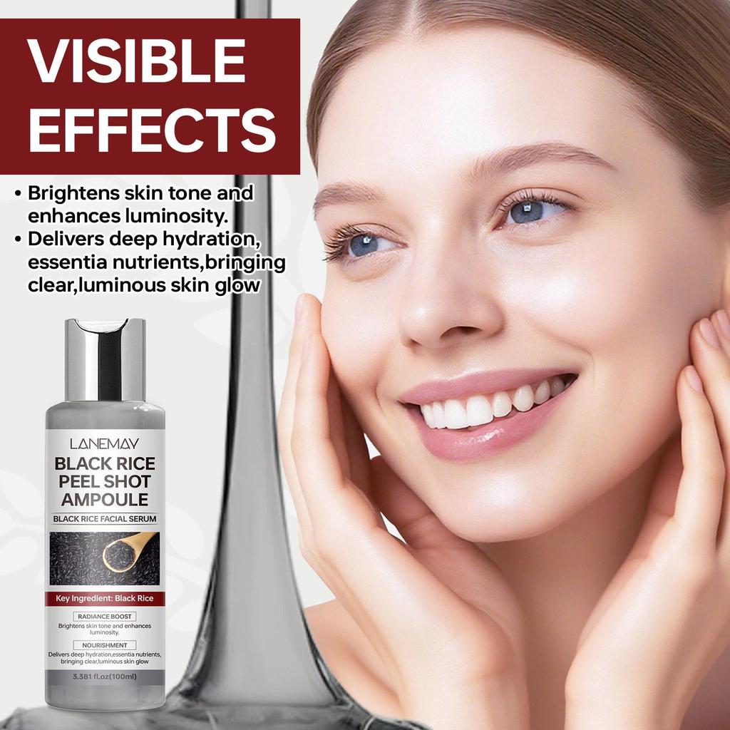 Black Rice Peel Shot Ampoule-Brightens Skin Tone And Enhances Iuminosity-Delivers Deep Hydration-100ml