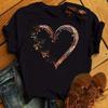 Women T Shirt Aesthetic Butterfly Love Heart Graphic Print Female Tshirt Clothing Summer Fashion Short Sleeve Kawaii T-Shirt