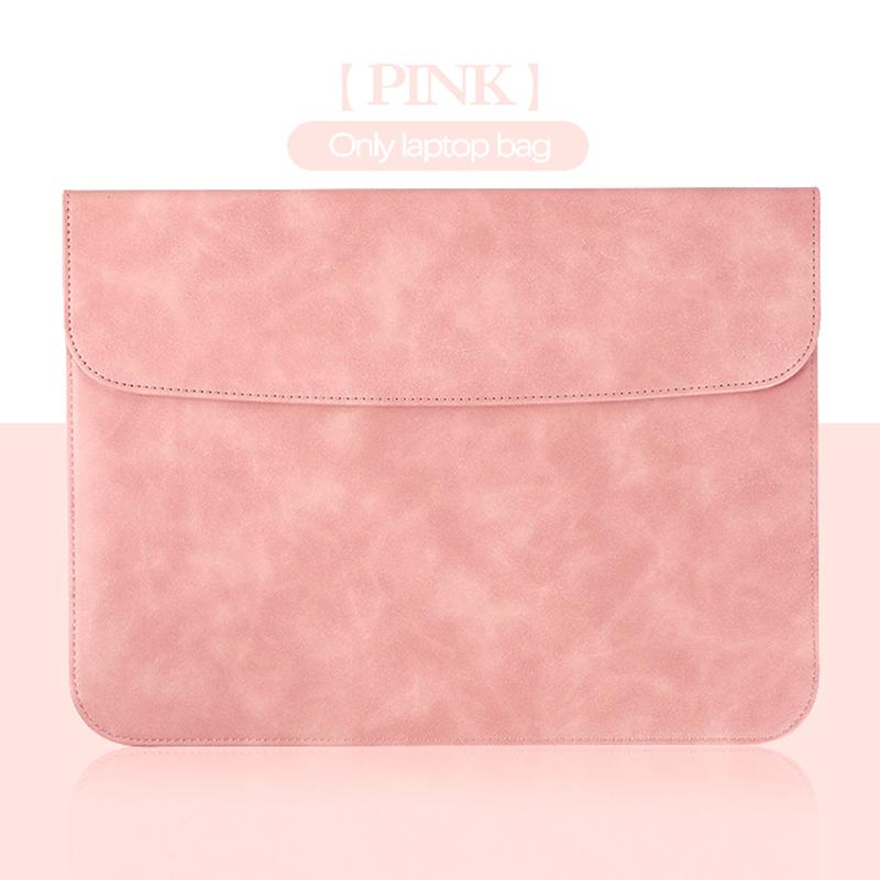 Housse d'ordinateur portable pour Macbook Air 13 Étui M1 M2 Pro 13.3 14 16 M3 Sac pour ordinateur portable Surface Laptop 13.5 Housse HP Xiaomi Matebook 15 Coque 13inch 318x225 mm rose