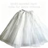 White 4-layers Design No Hoop Petticoat Fluffy Wedding Dress Crinoline Bridal Ball Gown Underskirt Ladies Lined Skirt Party Dress Role-playing Lining