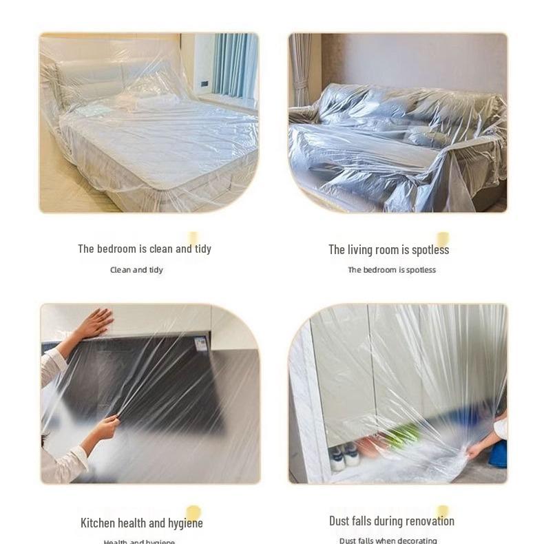 Disposable Dustproof Furniture Masking Film for Decorating & Spraying