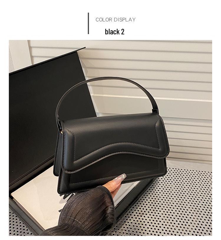 Retro Solid Color Crossbody Bag - Fashionable Simple Design, Commuting Shoulder Handbag, Small Square Shape
