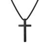 Stainless Steel Simple Cross Pendant Necklace, Multiple Sizes for Men and Women (Model 2103)