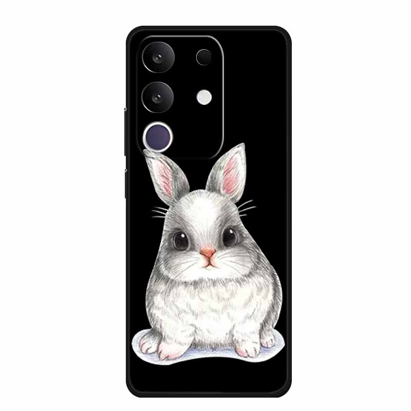 Cartoon Case For Vivo T4x 5G Case Soft TPU Black Silicone Back Cover For Vivo Y300T Y29 4G Phone Case Fundas Shockproof Coque