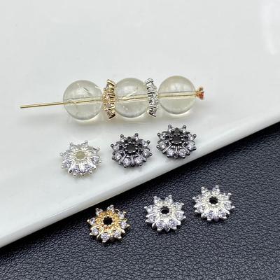 10mm Diamond Eight-Point Star Flower Cap Beads for DIY Jewelry and Beading Projects