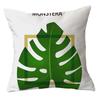 Office Chair Cushion Home Pillow Case Ins Plush Printed Pillow Case Green Plant Nordic Style Pillow