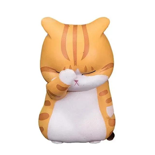 Home Creative Decor Crafts Pet Cat Figurine Model Toys Kawaii Distressful Kitten Cats Figure Mini Animals Ornament Kid Xmas Gift