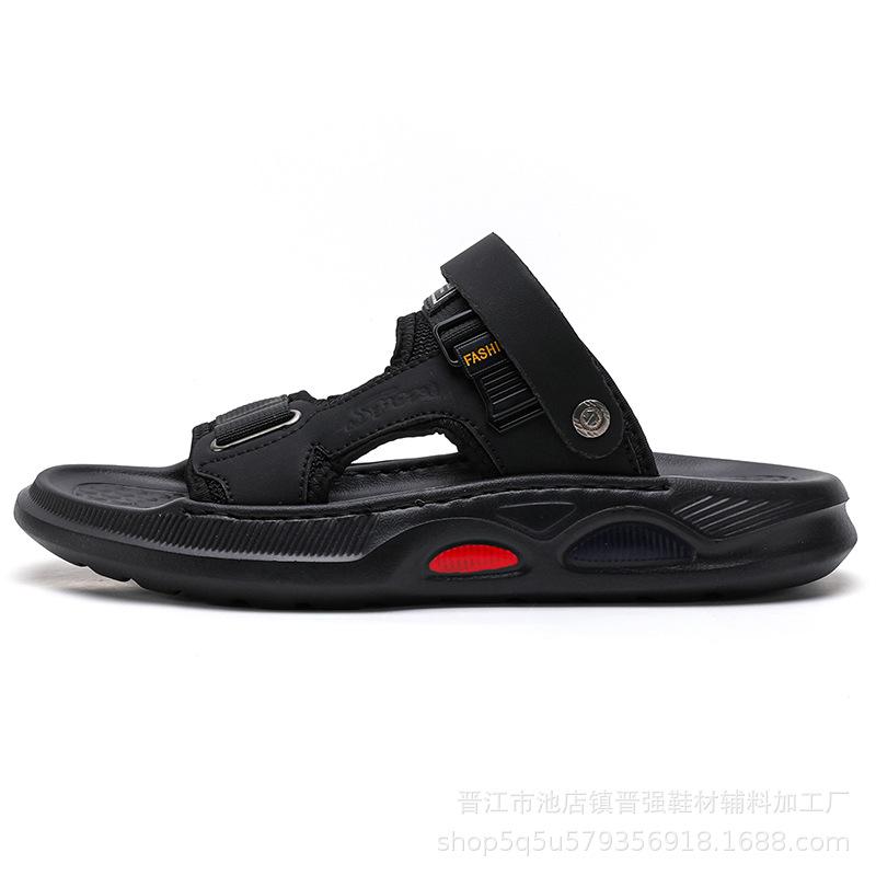 Sandały męskie codzienne buty plażowe męskie kapcie jeden but dwa sposoby noszenia lato nowe oddychające sandały płaskie buty