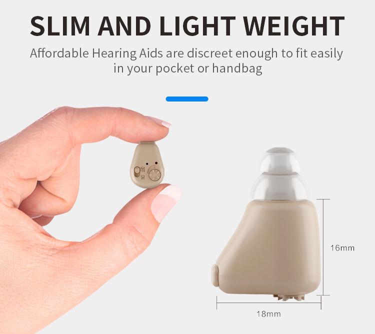Rechargeable Mini Invisible Hearing Aid Z-01B for Elderly Ear Care