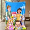 Bebefinn cartoonPrinted Flannel Blanket Cozy Skin-Friendly Warm Throw for Couch Bed Indoor Daily Use