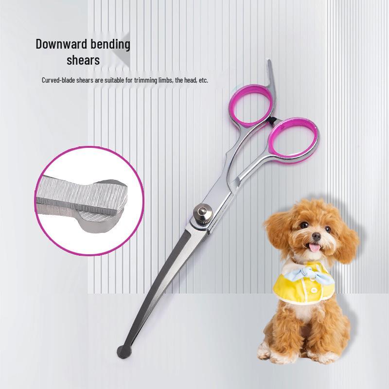 Professional Pet Grooming Scissors for Hair Trimming - Ideal for Teddy, Bichon, and Dog Hair Cutting.