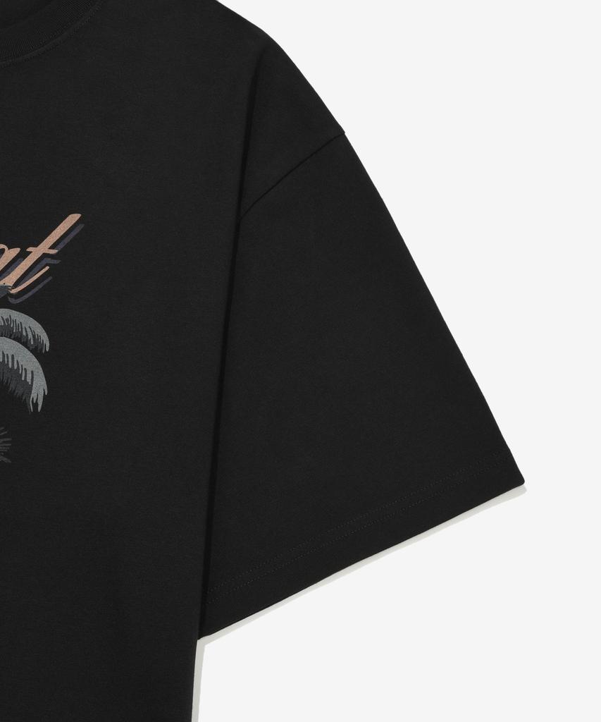COVERNAT Cool Cotton Tropical Graphic T-Shirt Black