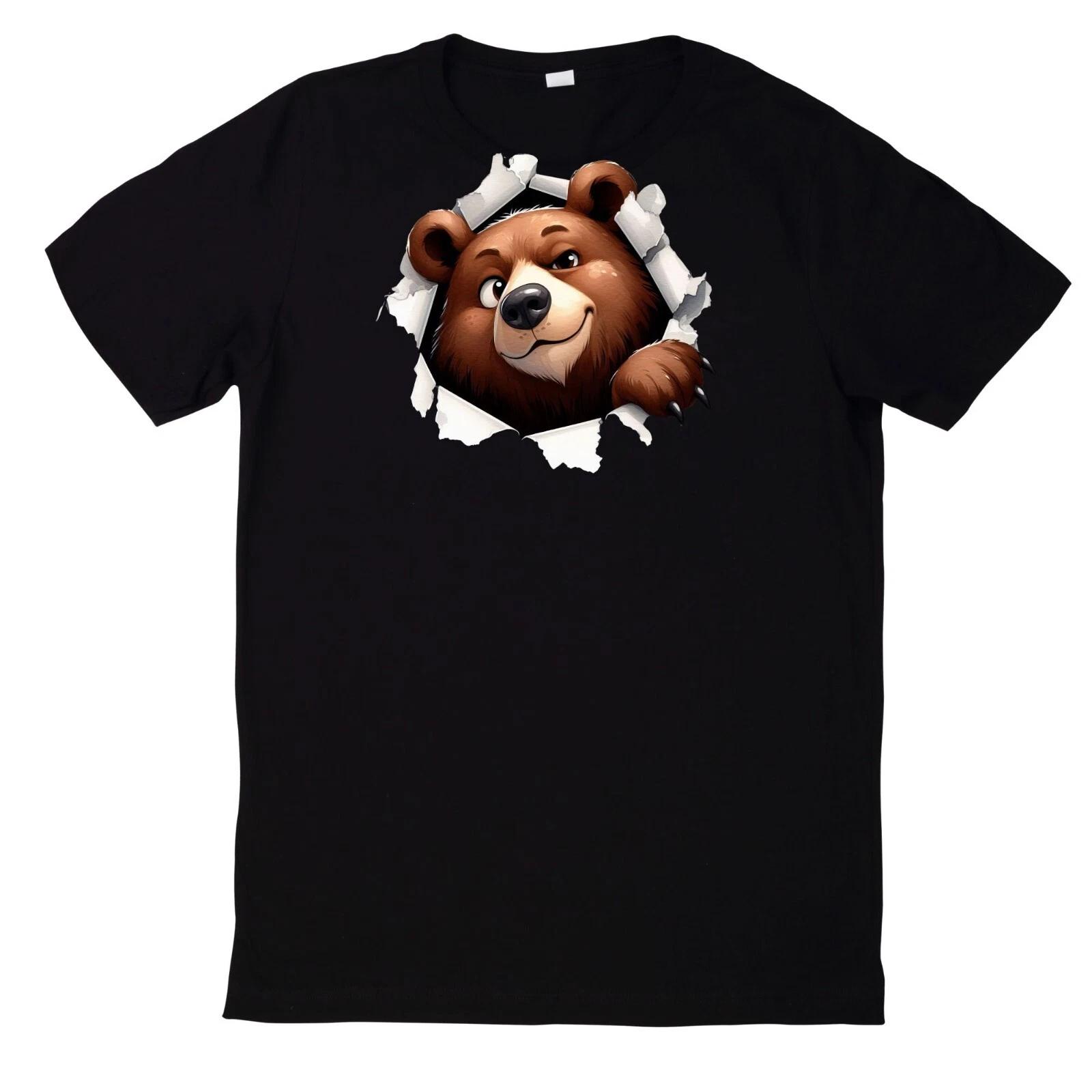 T-Shirt Niedliche Tiere gucken Motiv Baumwolle S
