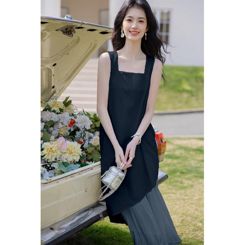 

Mokana Women s Urban Casual Fashion Midi Vest Dress MKNJD3686 S