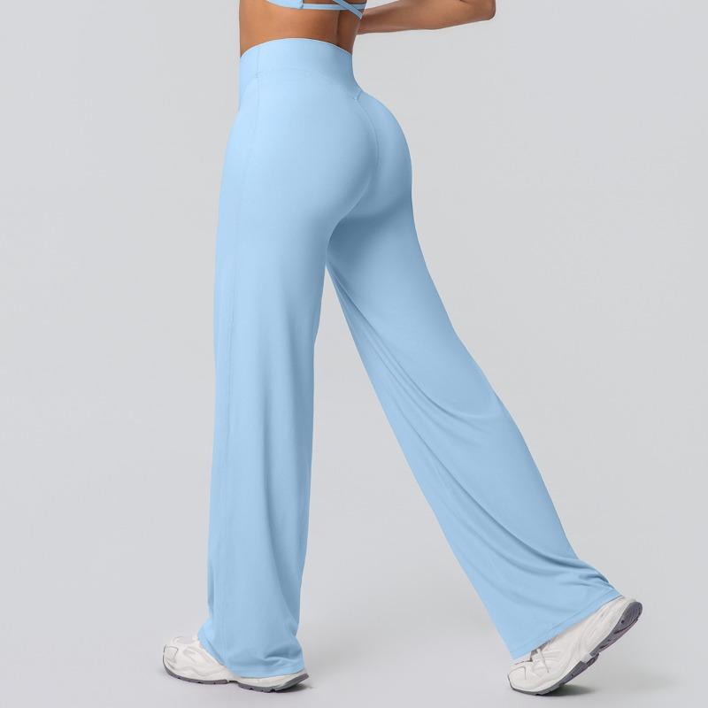 Yoga pants Thin skin-friendly high-waisted straight-leg pants Loose and thin yoga clothes Sports outdoor fitness clothes