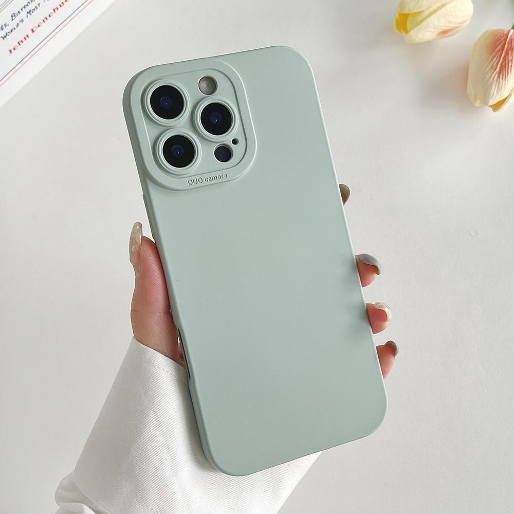 Titanium gray fine hole liquid silicone phone case for For Iphone 16 15 14 13 12 11 Pro Max Plus full shockproof soft bumper cover
