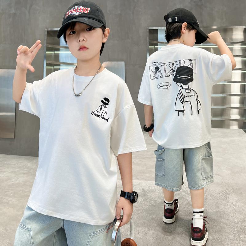 Boys' Fashion Short sleeved T-shirt Summer Thin Casual Top Trendy T Children's New Summer T-shirt