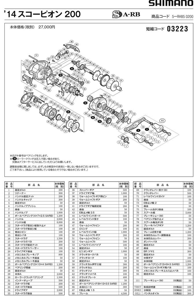 Genuine Parts 14 Scorpion 200 Spool Assembly Part 13GHJ No.