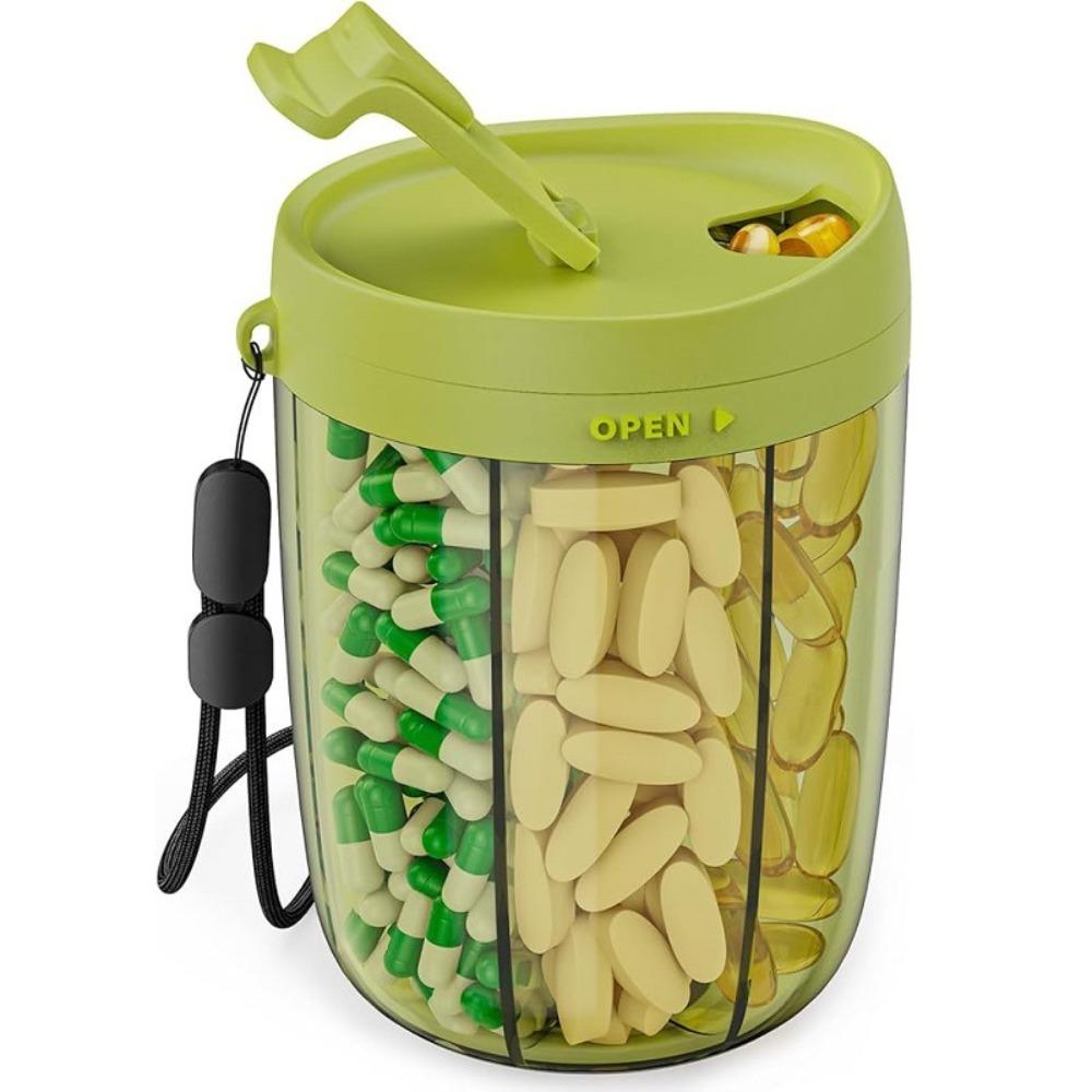 Plastic Pill Dispenser Wide Opening Pill Organizer Box New Pill Container  for Vitamin
