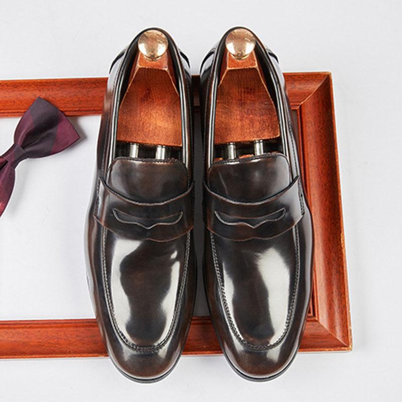 Fashion Luxury Fashion New Men's Penny Loafter Brown Slip On Casual Shoes Male Flats Homecoming Wedding Dress Prom Zapatillas Hombre
