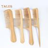 Natural Bamboo Wide Tooth Hair Comb for Women Men Anti-Static Afro Fork Comb Detangler Brush for Curly Straight Wet Dry Hair Prevents Breakage