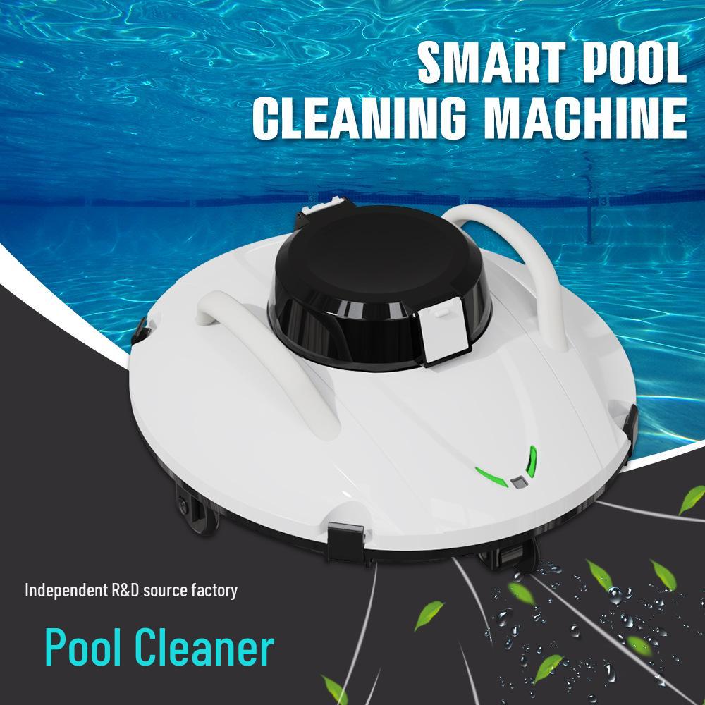 Wireless Intelligent Pool Vacuum Cleaner Robot for Underwater Cleaning