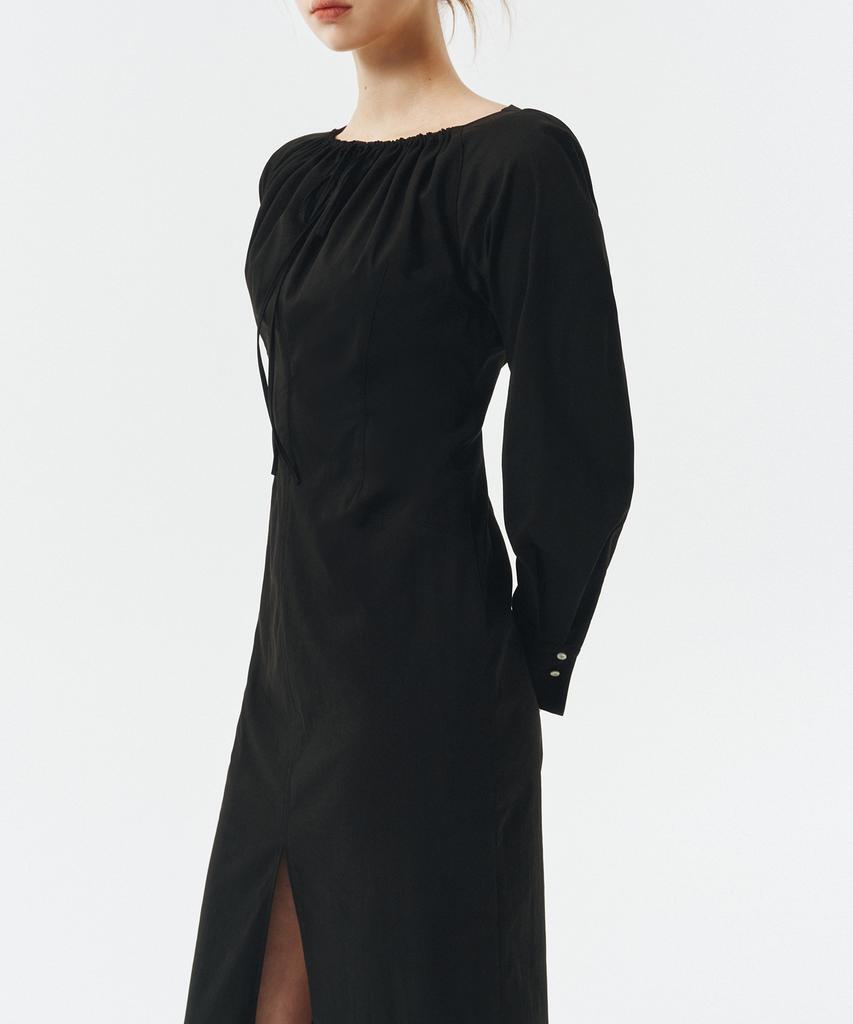 Artid Strap Point Dress_Black