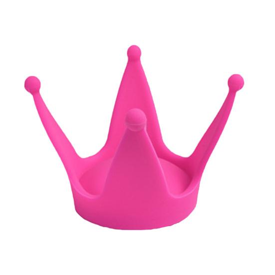 

Helmet Crown Decor with Suction Cup Silicone Cute Motorcycle Helmet Crown for Kids розовый
