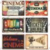 Decor Cinema Vintage Metal Plaque Metal Sign Tin Sign Iron Poster for Movie Theater Club Living Room Home Wall Decor