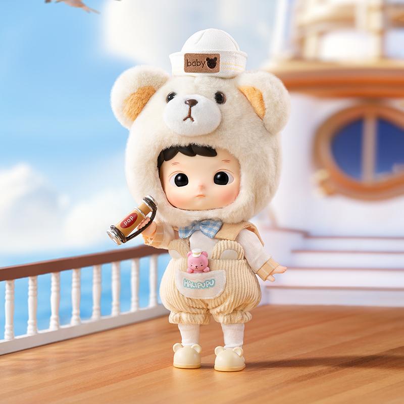 New POP MART HACIPUPU Bear Captain Doll Trendy Figures PPMT-2404-0059